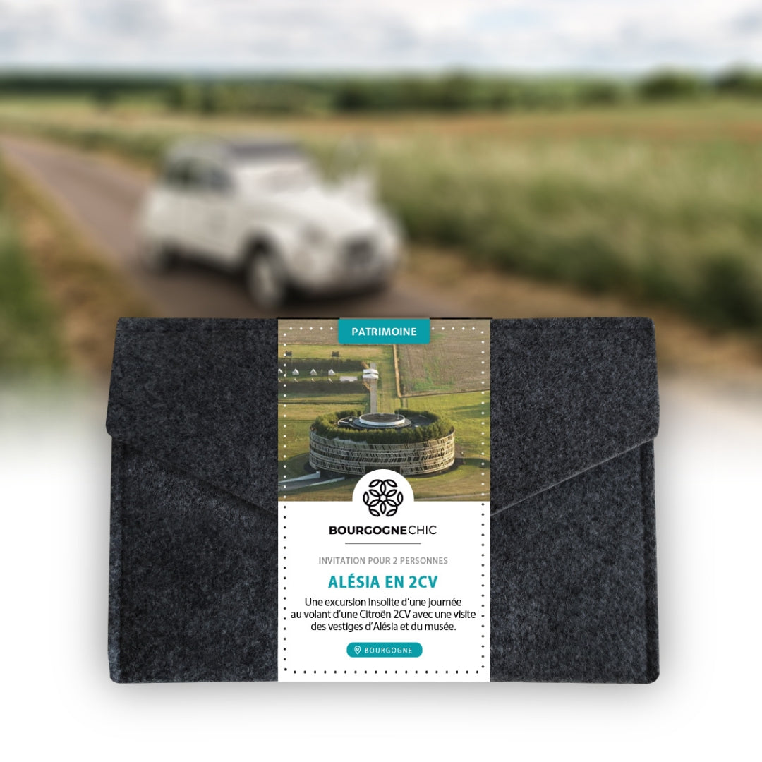 Coffret cadeau balade en 2CV avec escapade libre et découverte d'Alésia, immersion en Bourgogne